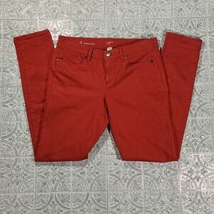 LOFT Women's Red Skinny Jeans Size 4